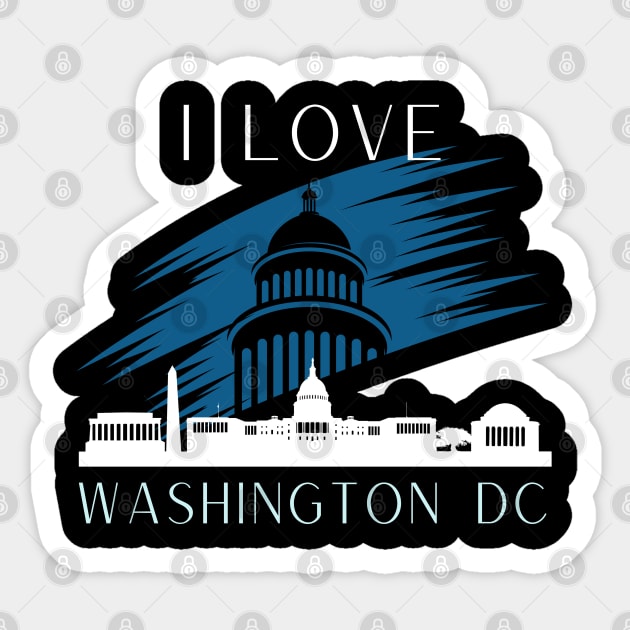 I love this city My home Washington DC USA city tall monument dc statehood Sticker by BoogieCreates